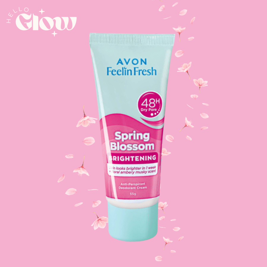 كريم مزيل العرق بزهرة الربيع  -Avon Deodorant Feelin Fresh Spring Blossom - 55g