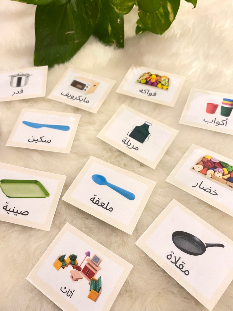 اشارات ناطقة منطقة اللعب الدرامي ( 31 بطاقة ) طباعة ليزر ومغلفة حراريًا