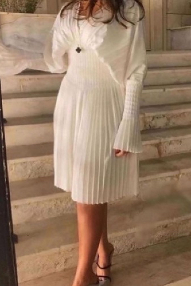 فستان ناعم ابيض w30