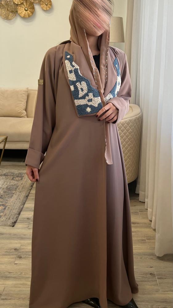 عبايه كريب خفيف  شك يدوي