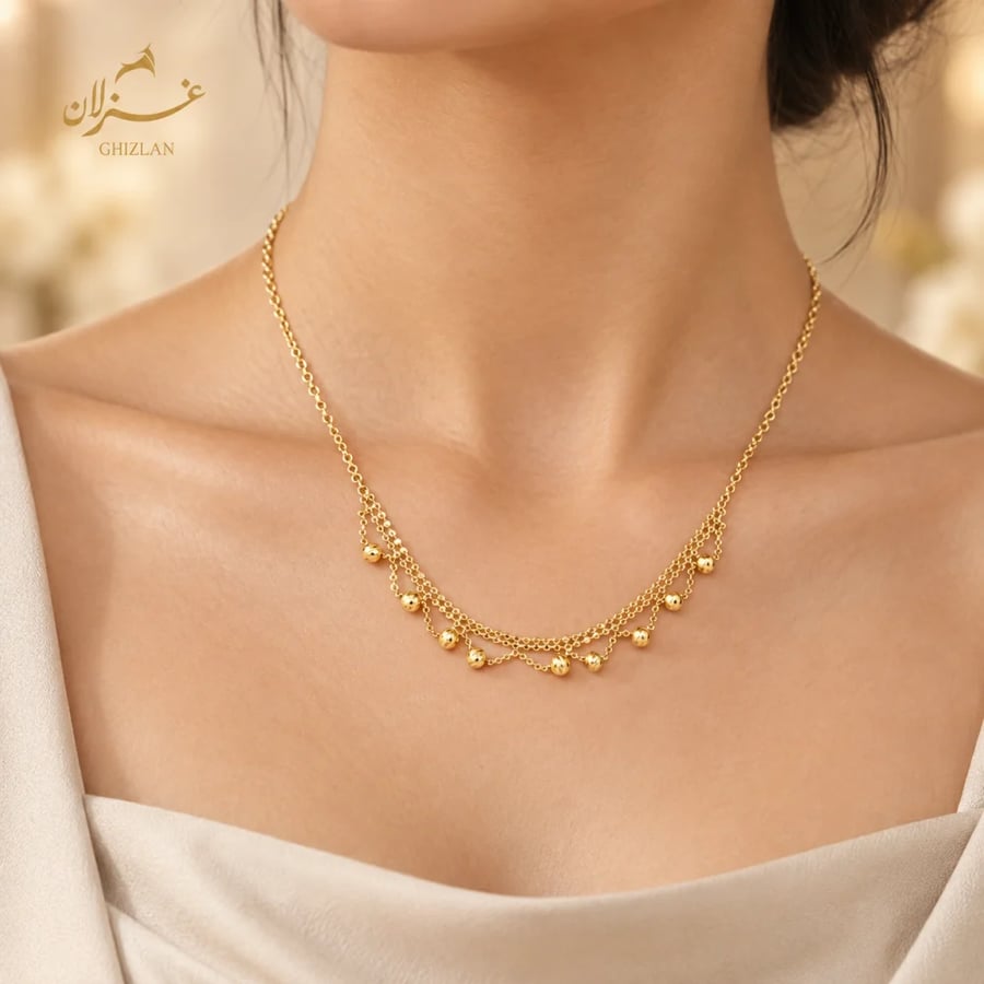 عقد ايطالي ذهب عيار 18