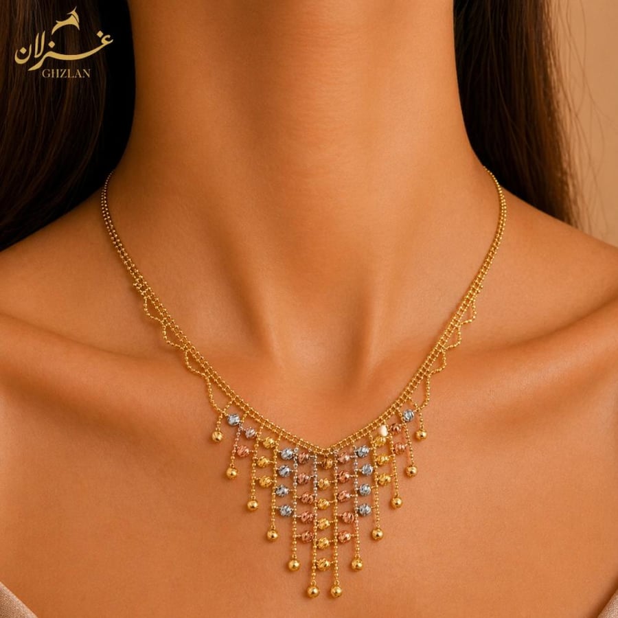 عقد المشبك مكس ايطالي عيار 18