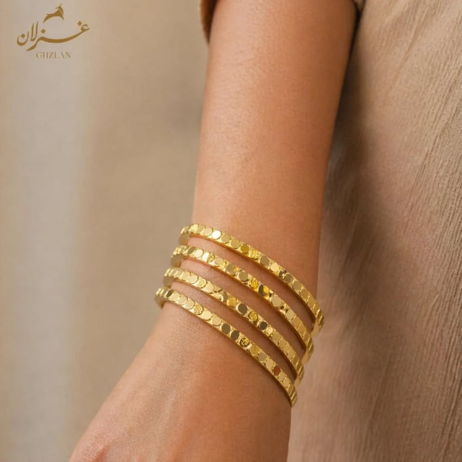صورة غوايش الدوائر ذهب عيار 21