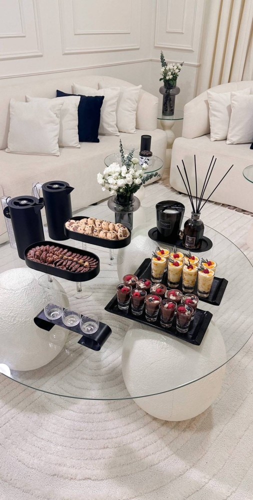 طقم طاولات ضيافة 5 قطع رش امريكي