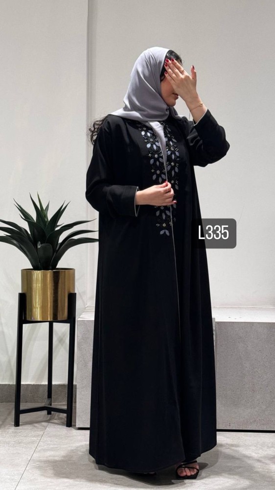 عباية كريب بلقيس شك يدوي خيوط قصة عادية ستريت