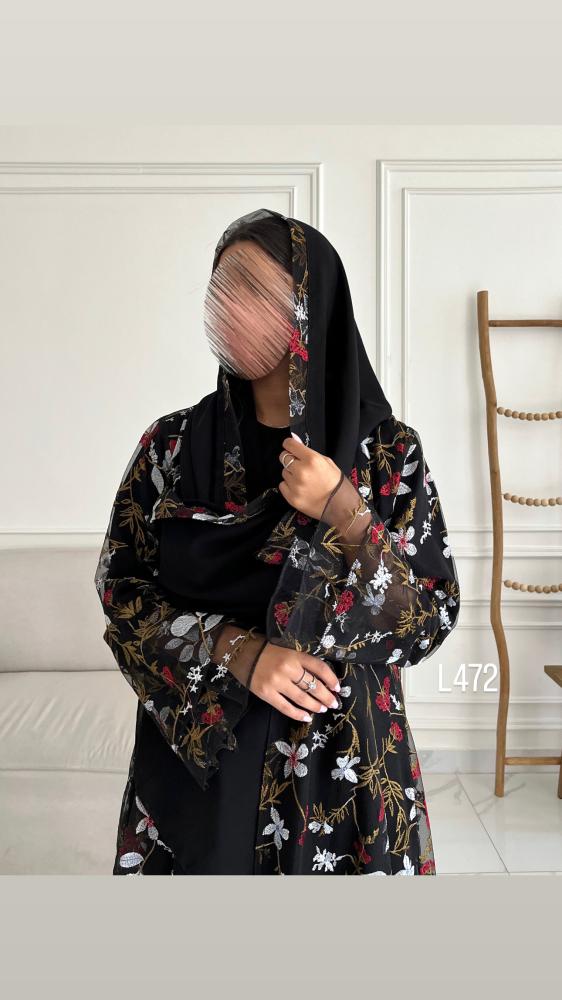 عباية تل مبطنة تطريز كمبيوتر قصة عادية ستريت