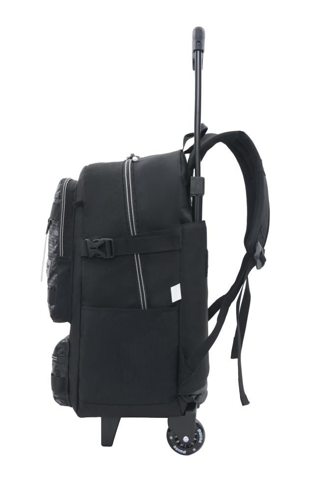 Boz trolley bag 18.5" with black and gray striped pattern