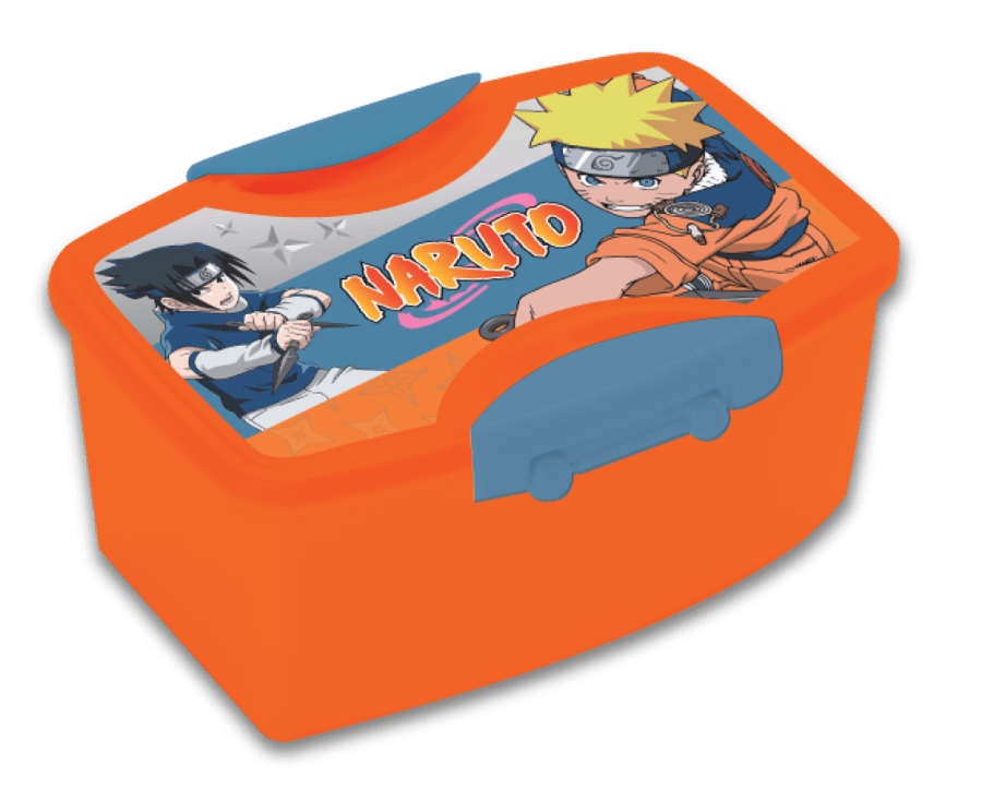 Naruto lunch box with fork and spoon – a meal set inspired by ninjas for boys for school and picnics