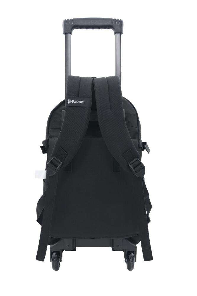 Boz trolley bag 18.5" with black and gray striped pattern