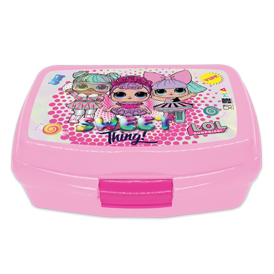 A wide and durable plastic lunchbox for children, multi-purpose, for school, picnics, travel, and camping meals - pink