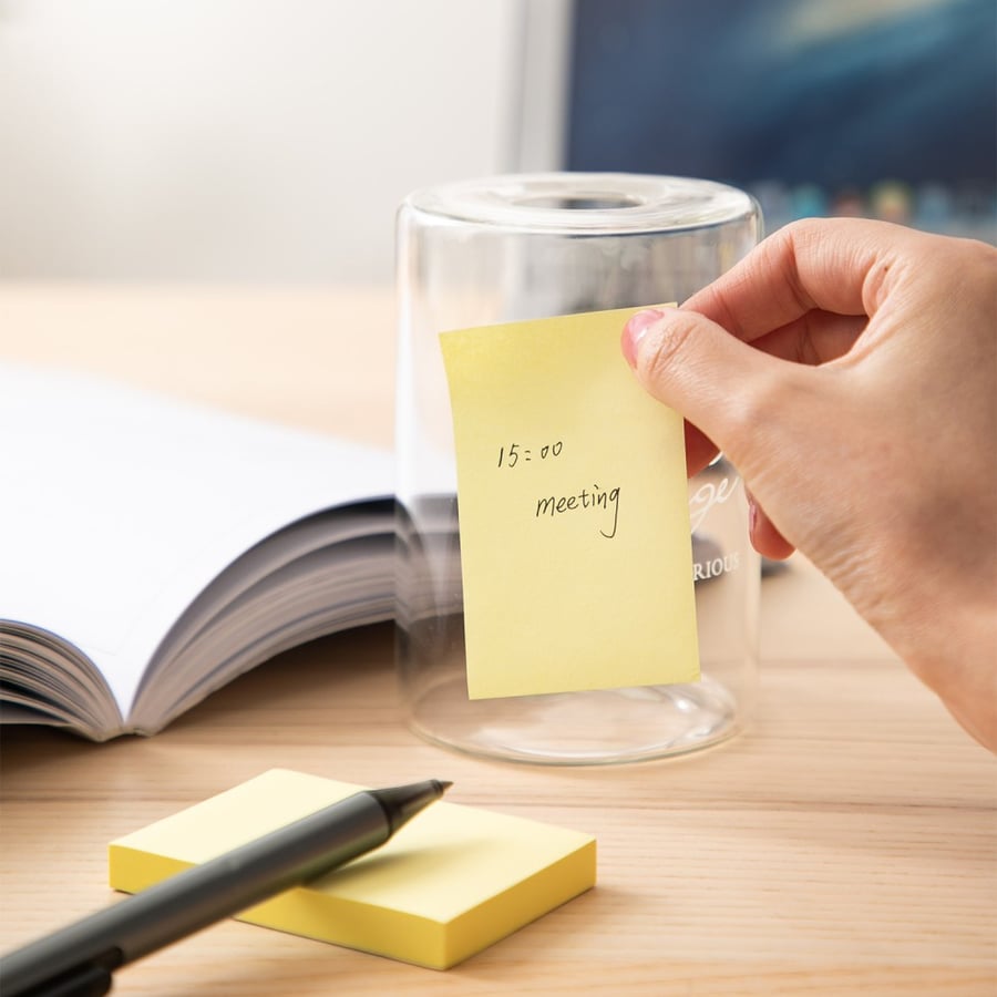 ديلي ورق ملاحظات لاصق 2*3 انش (51*76 ملم) , لتدوين الملاحظات , قوائم المهام , 100 ورقة صفراء