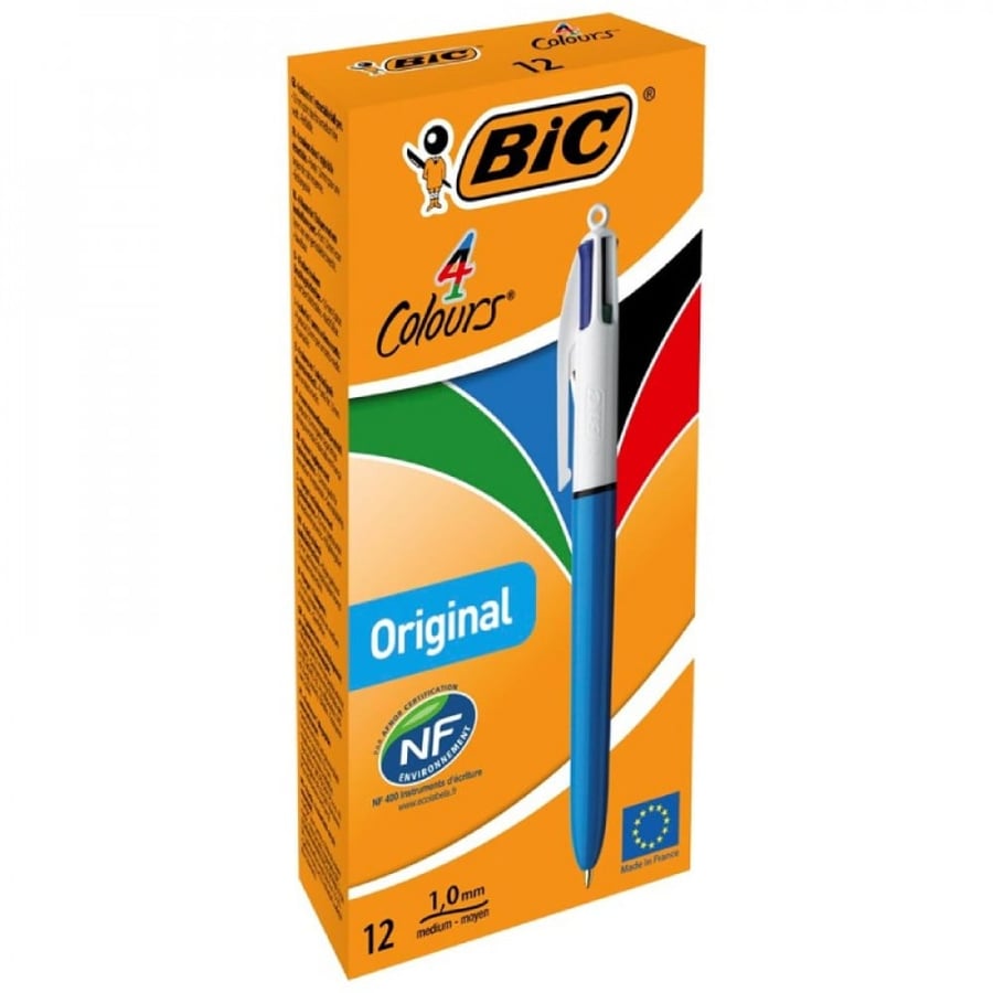 بيك- باكيت قلم جاف 4 في 1- 12 قلم  Bic Ballpoint Pen