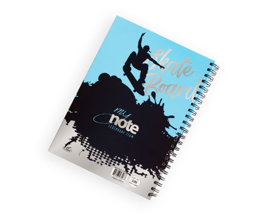 Class A4 wire squared notebook, ideal for charts, tables, and note-taking, 100 sheets - various shapes