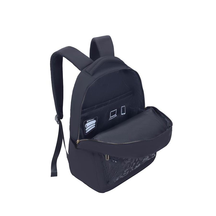 Bag backpack 17" with black striped patterns