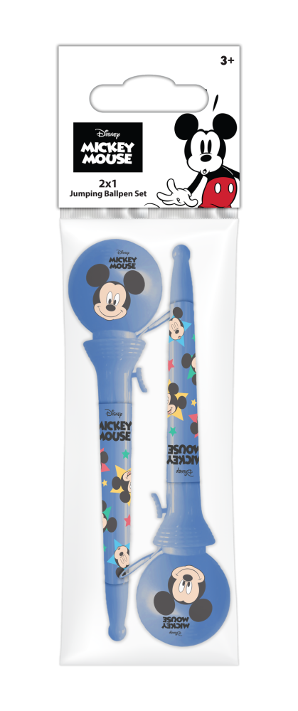 قلم ميكي ماوس (MICKEY MOUSE) بكرة 2pcs في كيس OPP – مثالي للمدرسة والمنزل والمكتب