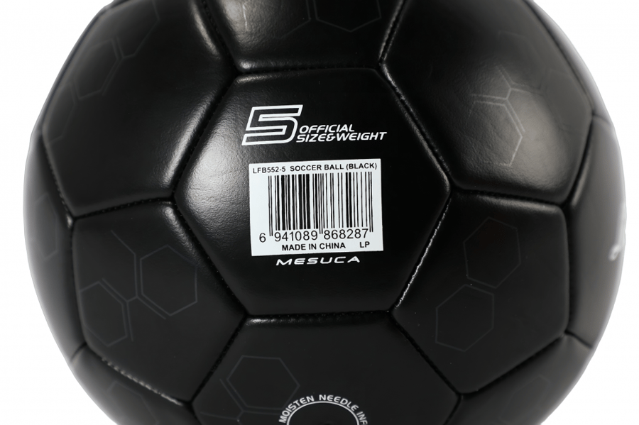 Lamborghini football with geometric engravings size 5 - machine knitting, made of polyvinyl chloride, perfect for teenagers and adults - black