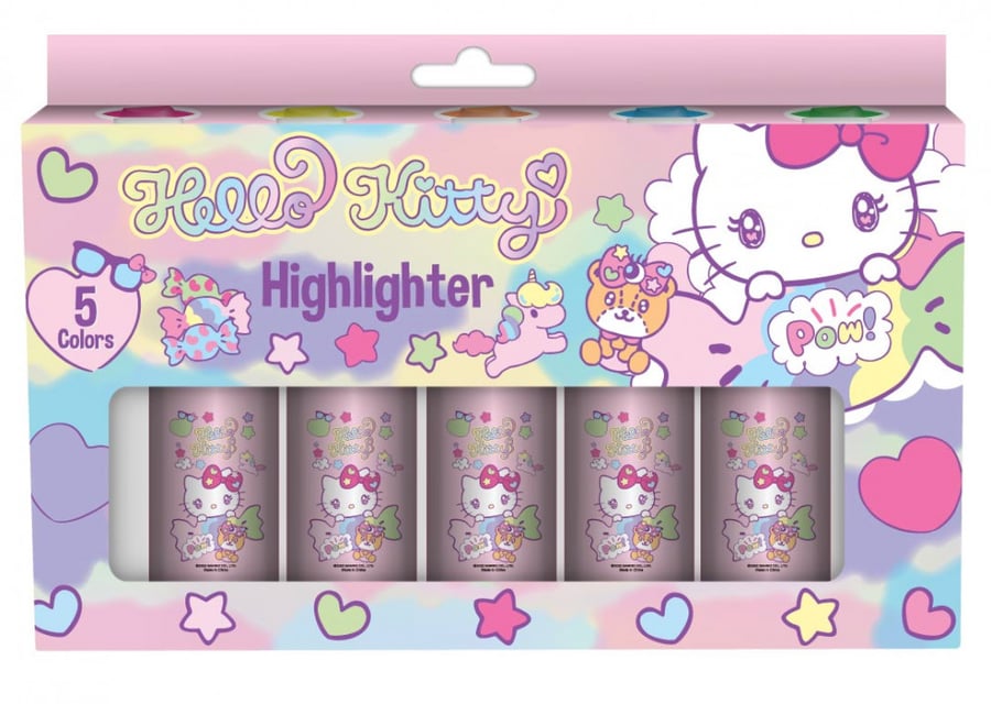 Highlighting pens with Hello Kitty character