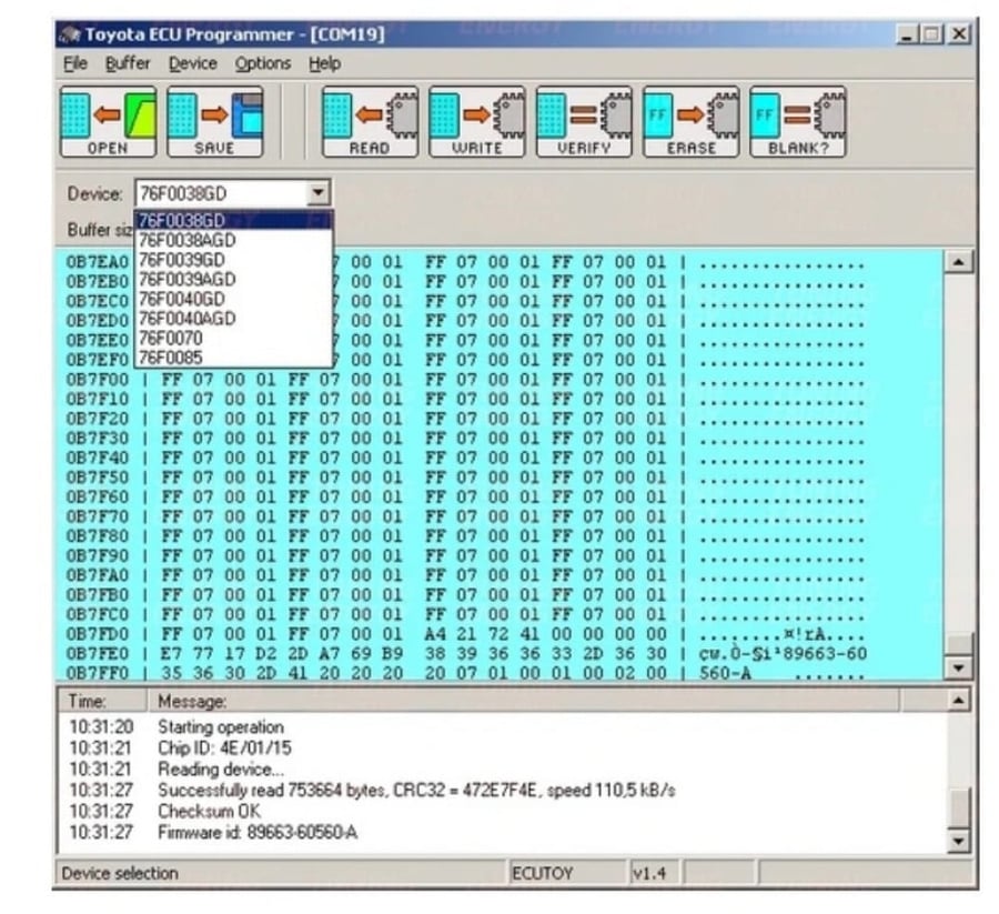 TOYOTA - LEXUS ECU FLASHER سحب لمفات تايونا