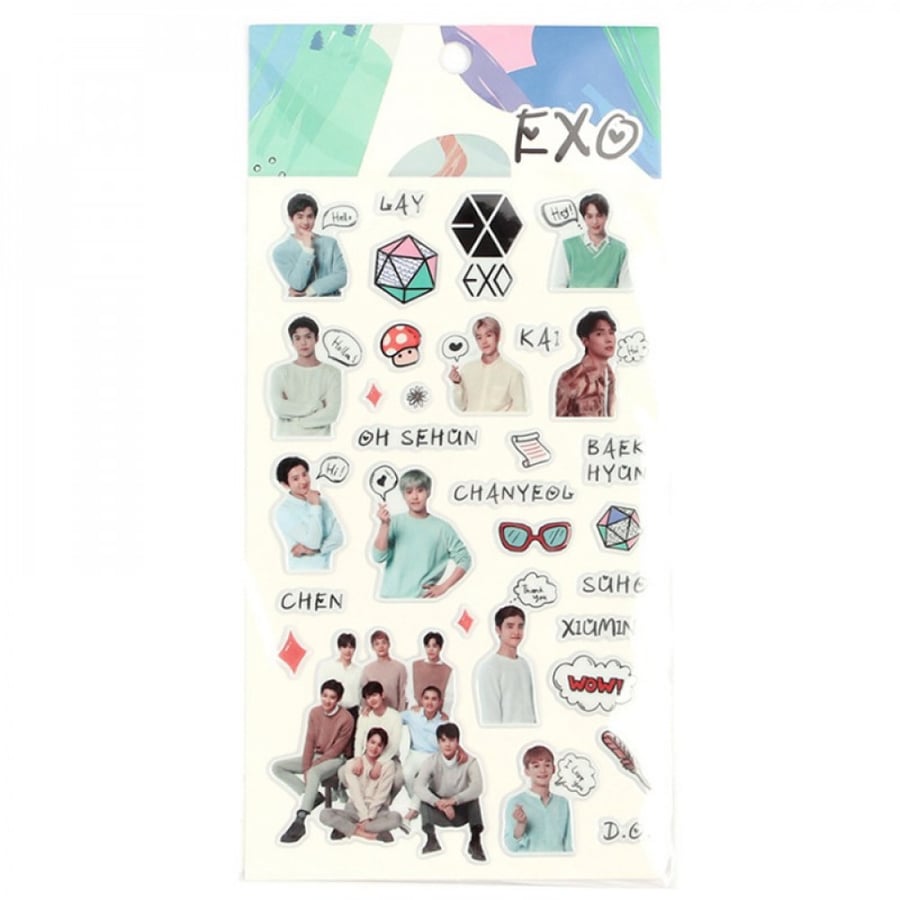 استيكرات بطبعة شخصيات EXO
