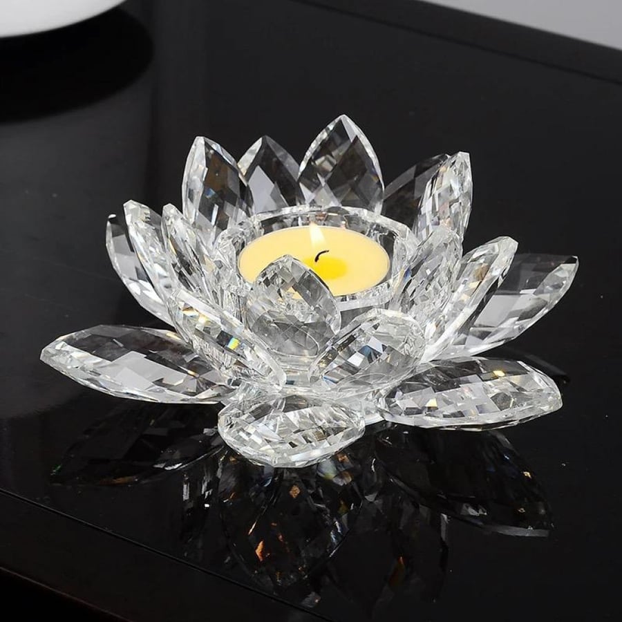 Crystal candle holder