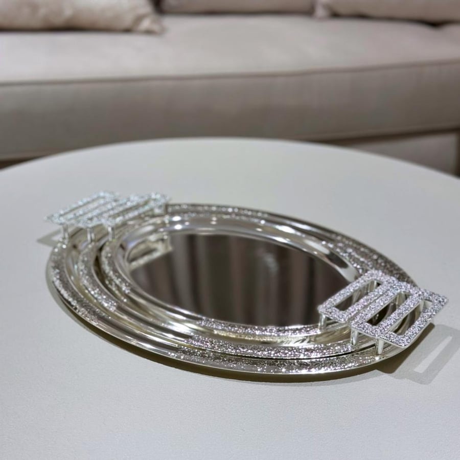 Metal serving tray