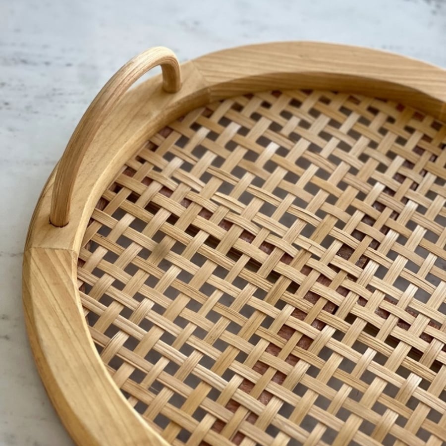 Wooden serving tray