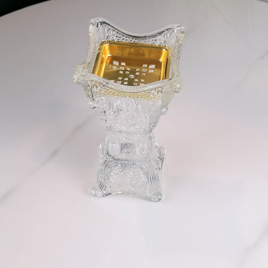Crystal incense holder