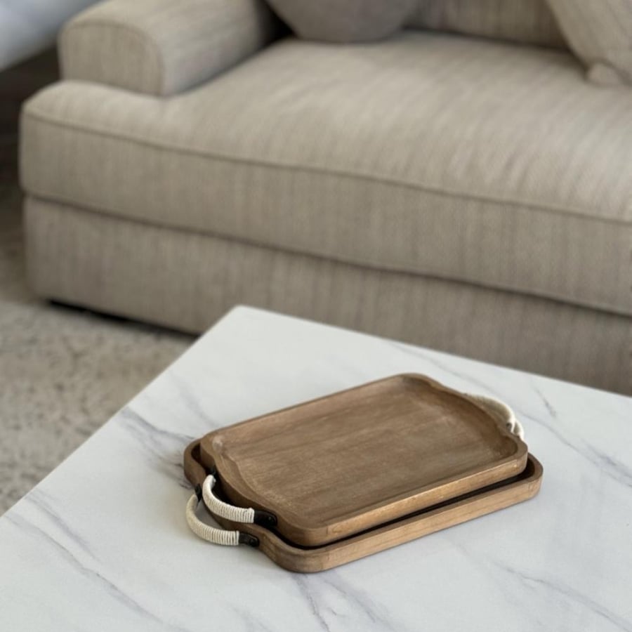 Wooden serving tray