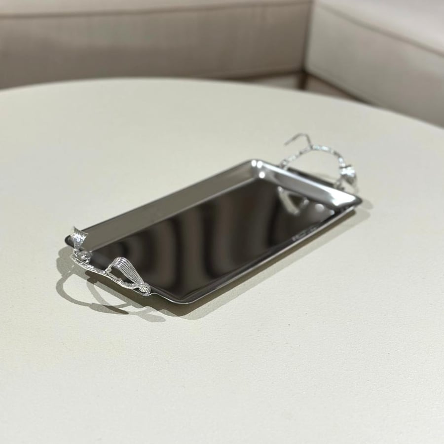 Metal serving tray