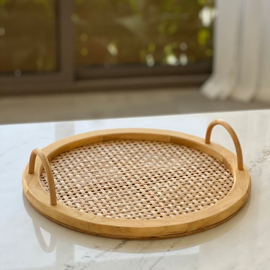 Wooden serving tray