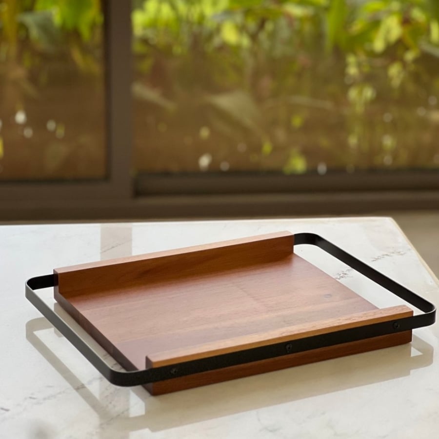 Wooden serving tray