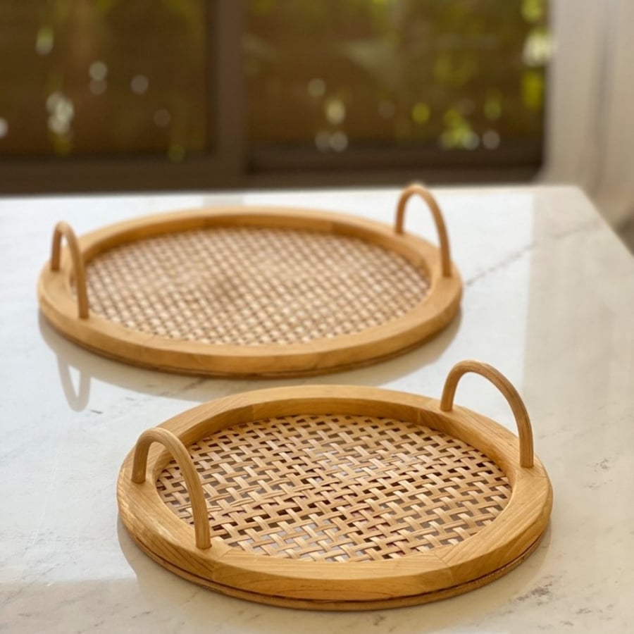 Wooden serving tray