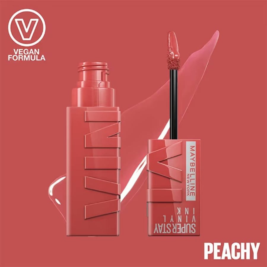 ميبلين سوبر ستاي فينيل انك احمر شفاه سائل (Peachy) 15