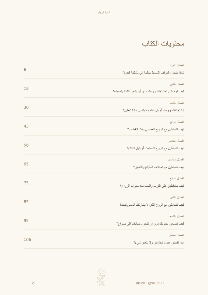 فهرس كتاب شفرة الرجل