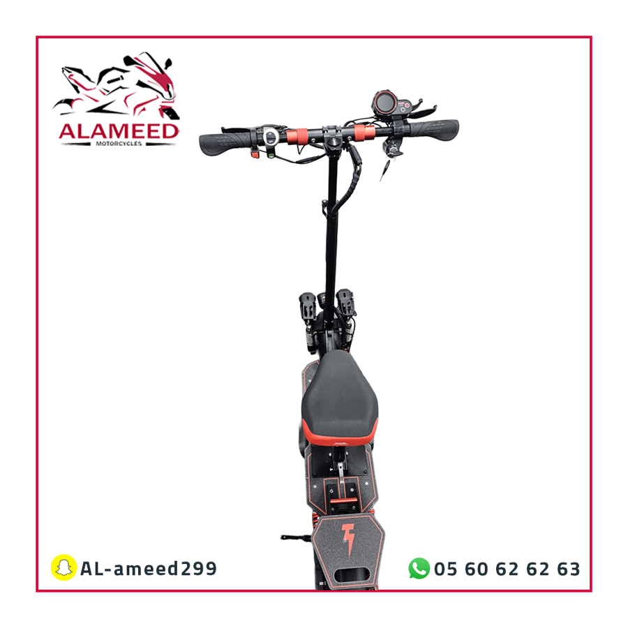 سكوتر الوحش الكهربائي بمحركين 1200W مع كفرات 10 إنش وكرسي مريح
