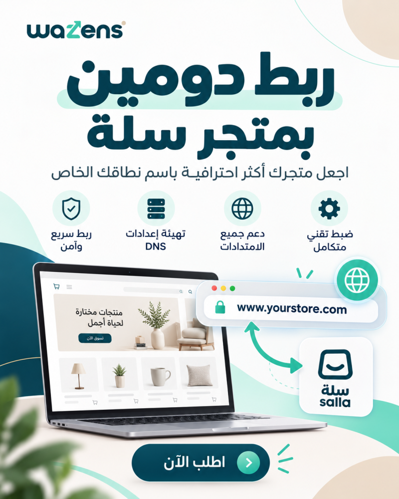 ربط دومين بمتجر سلة