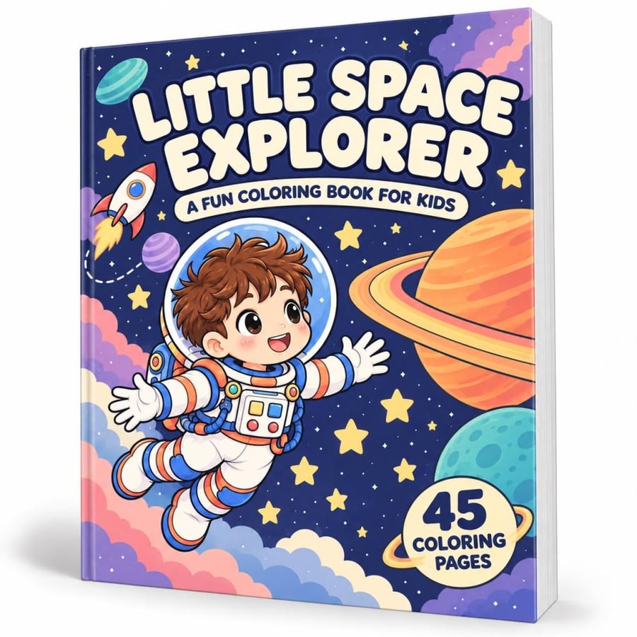 دفتر تلوين Little Space Explorer
