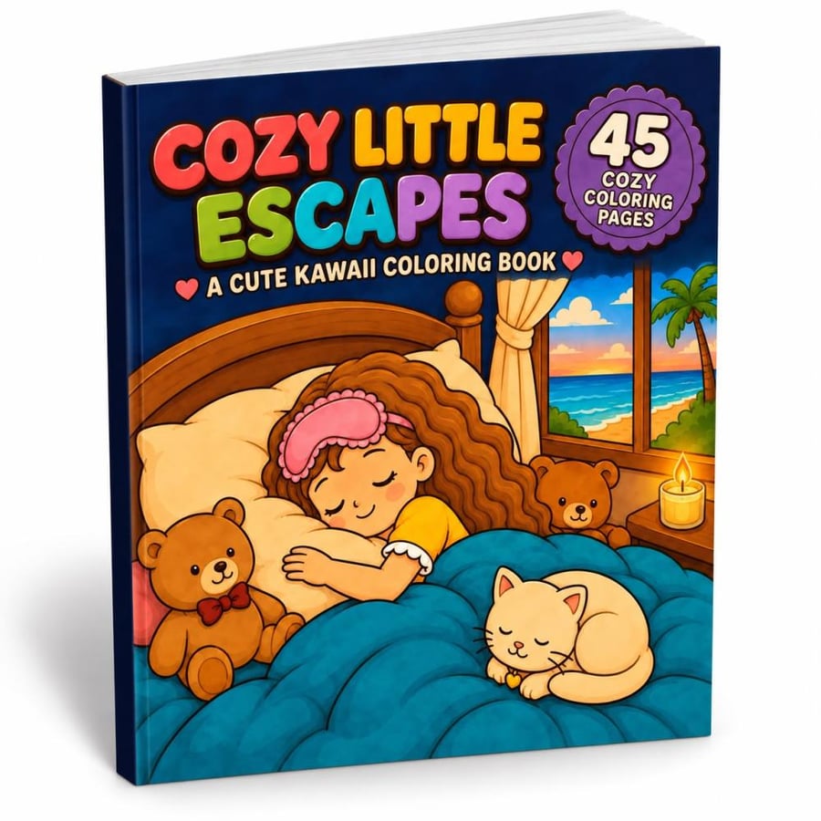 دفتر تلوين Cozy Little Escapes