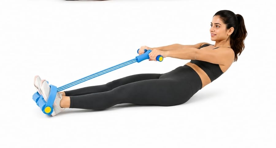 حبل شد متعدد الوظائف من ARTFit، احزمة مقاومة بدواسة مع مقبض، حبل سحب لتمارين البطن والجلوس، معدات تمارين منزلية لكامل الجسم للذراعين وعضلات البطن والتخسيس