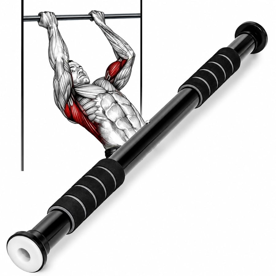 قضيب سحب قابل للتعديل من ARTFit بطول 95--85 سم للتمارين المنزلية، يُثبّت على باب المنزل بدون حفر، يتحمل وزنًا يصل إلى 100 كجم، مناسب لتمارين السحب وتمارين الجزء العلوي من الجسم.