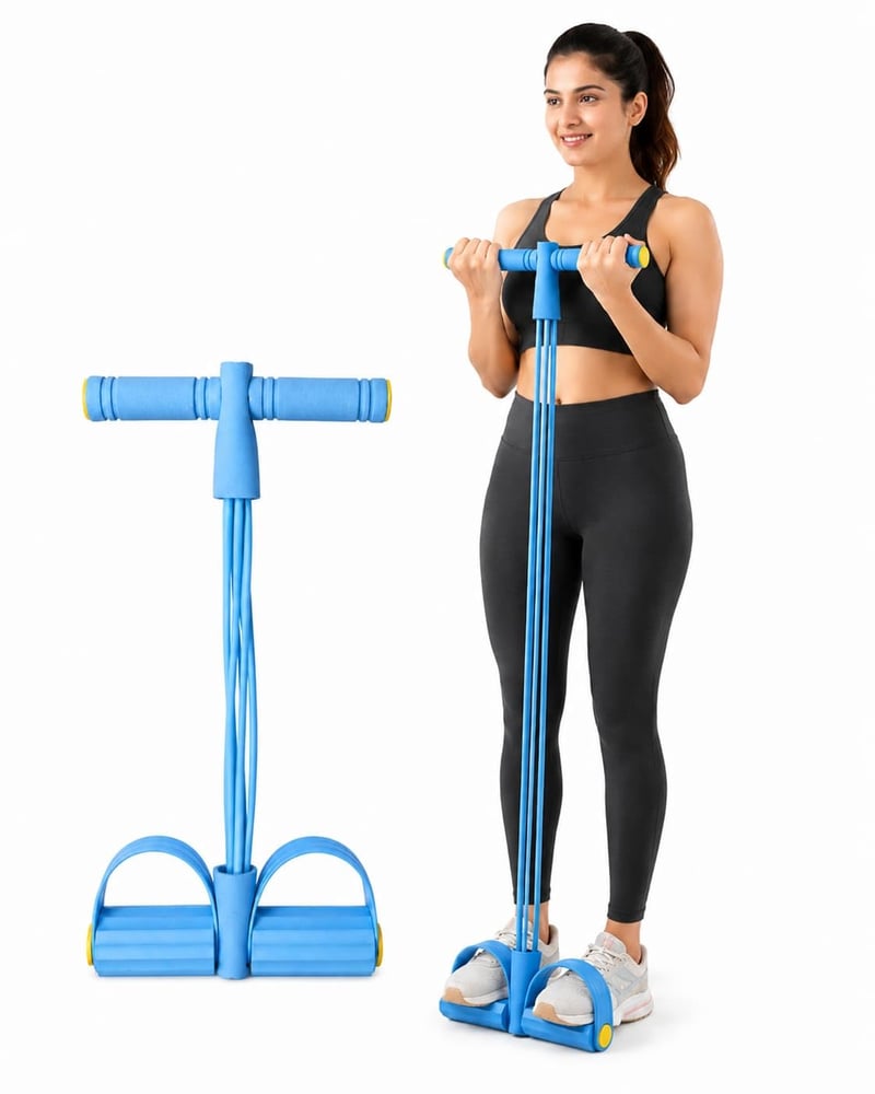 حبل شد متعدد الوظائف من ARTFit، احزمة مقاومة بدواسة مع مقبض، حبل سحب لتمارين البطن والجلوس، معدات تمارين منزلية لكامل الجسم للذراعين وعضلات البطن والتخسيس