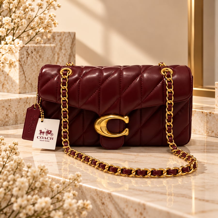 شنطة كتف كبيرة COA عنابي