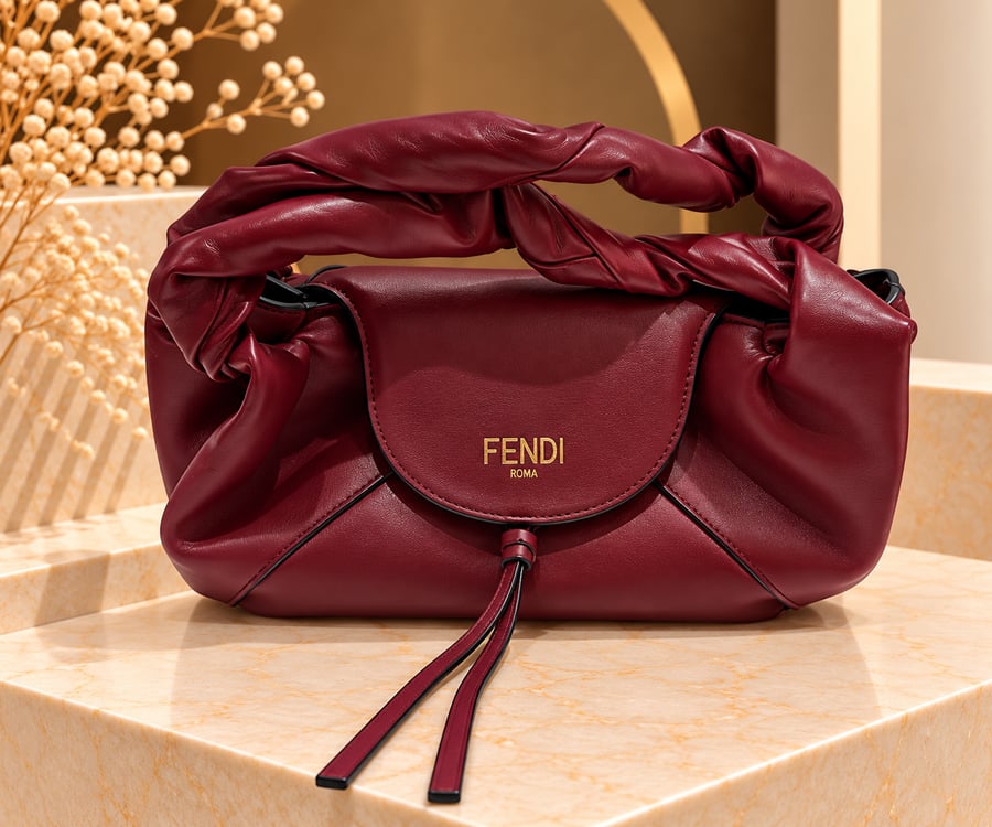 شنطة يد وكتف كبيرة FEN - عنابي