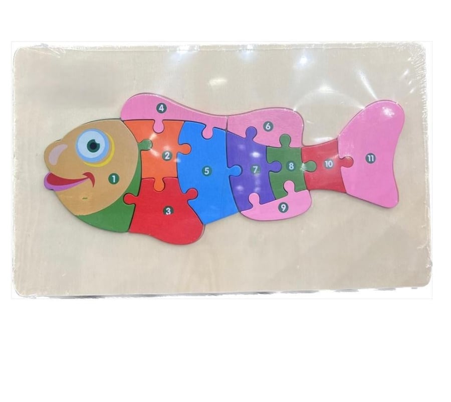 Wooden fish assembly games