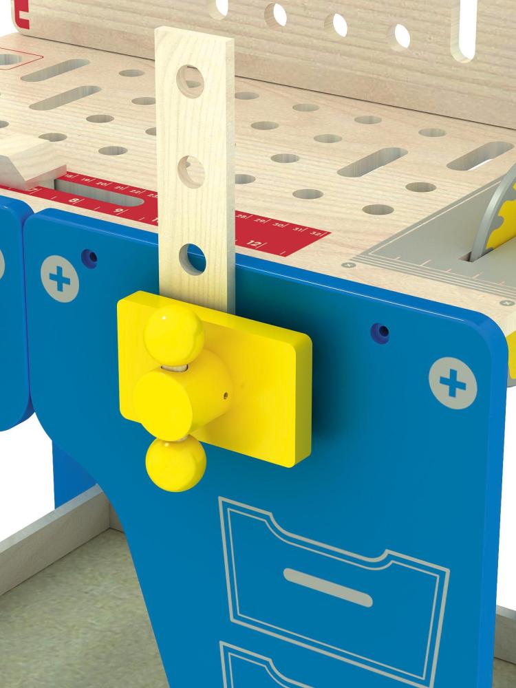 Dozen wood carpenter tool table
