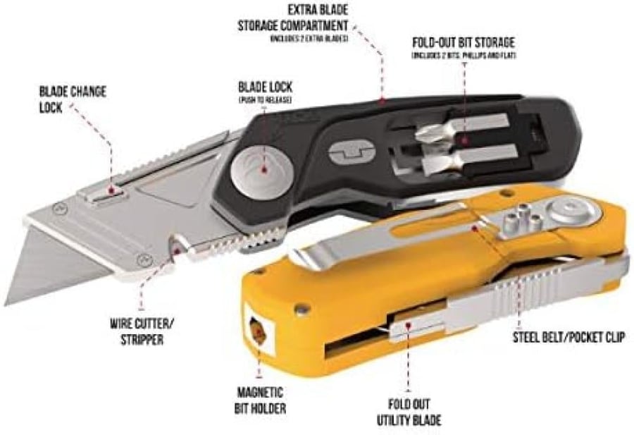 مشرط مع الادوات +KNIFE اصفر
