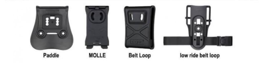 جراب خصر عالمي زيتي مع أمان جانبي Mega-Fit Holster Compact