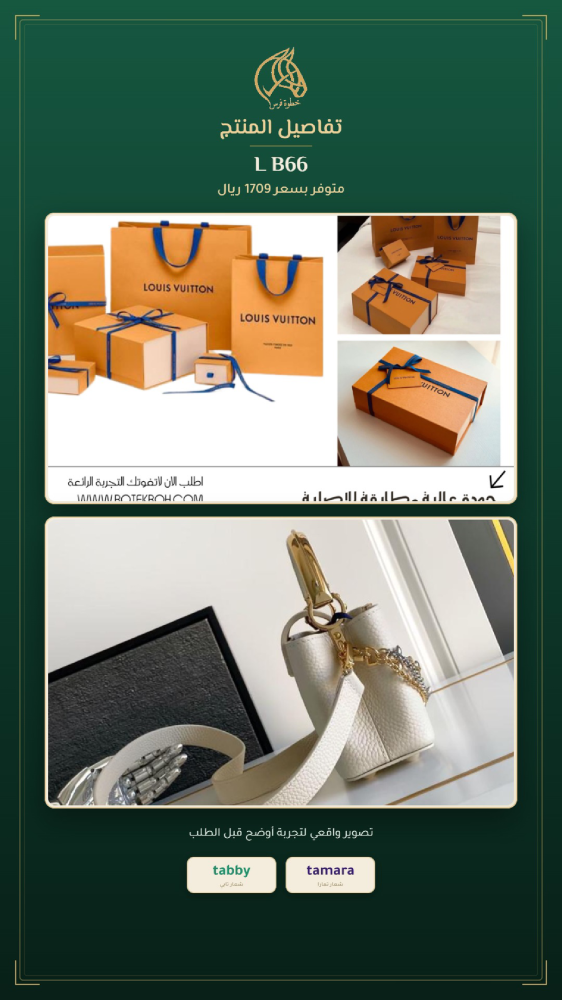 تفاصيل شنطة نسائية يد وكتف - رمز L B66