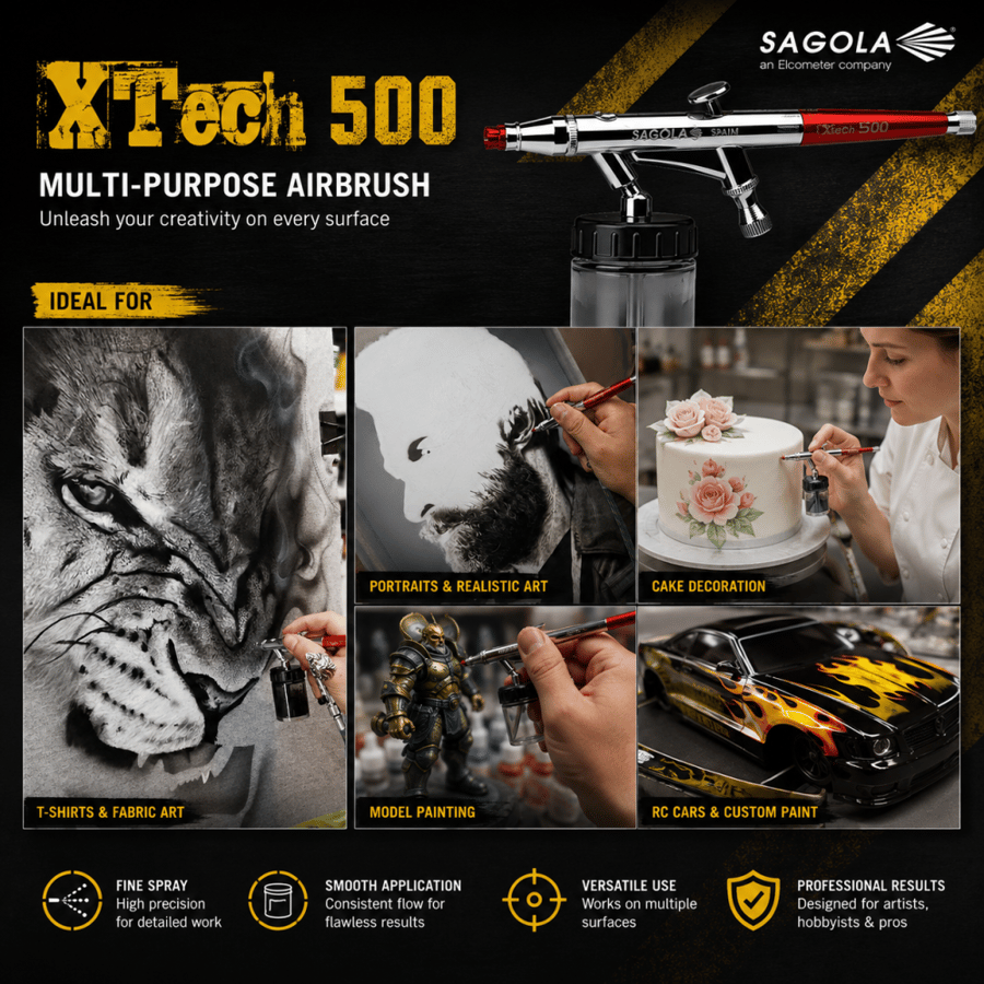 إيربرش ساقولا XTech 500 الاحترافي للأعمال الدقيقة واللمسات النهائية