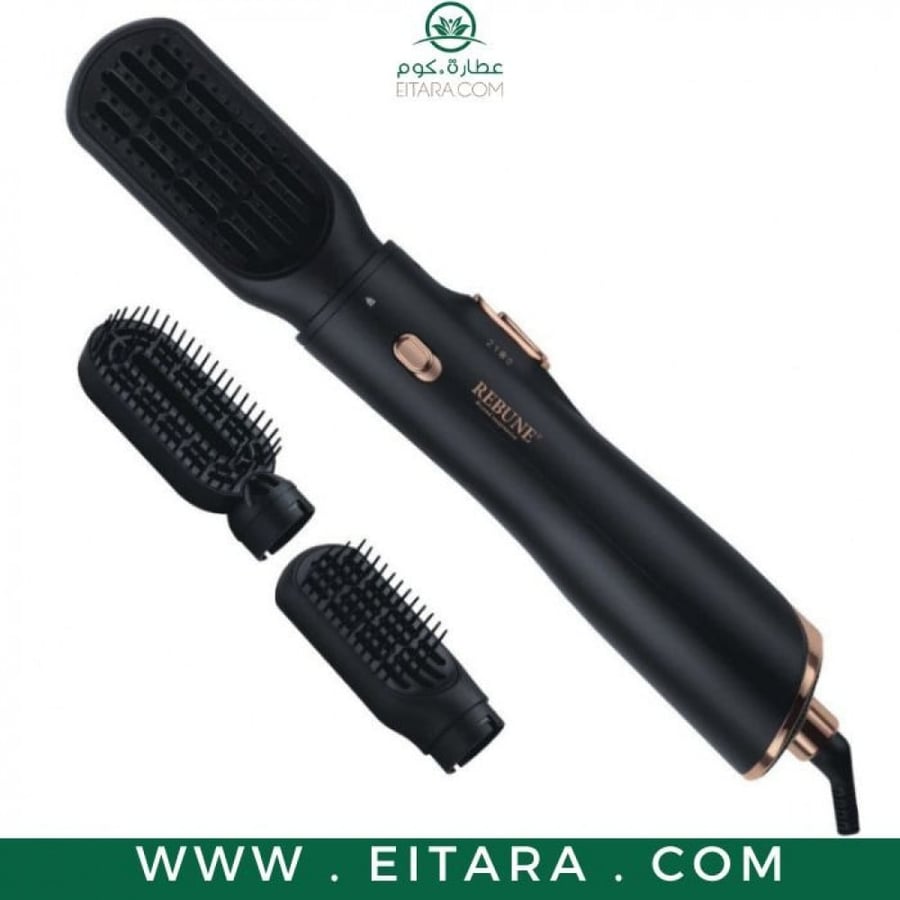 استشوار ريبون اسود مطاطي 1200 واط 2 قطعة RE-2108-2 rubber black